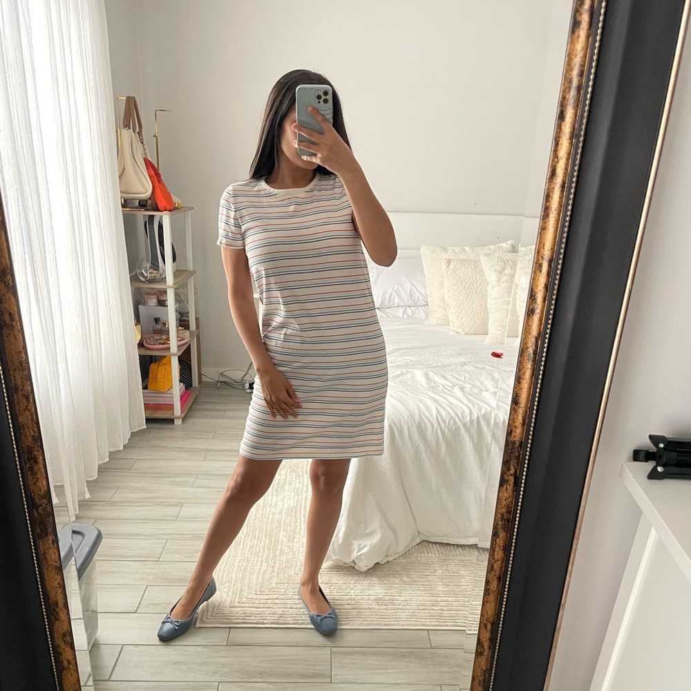 J.Crew Striped Casual T-Shirt Dress